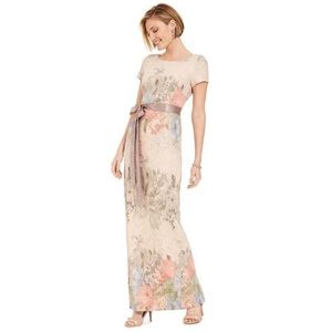 Adrianna Papell Matelasse Column Gown